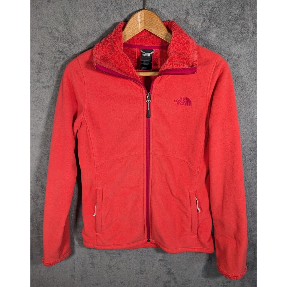 The North Face Morning Glory Fleece Sherpa Lined Jacket Women's Small Coral Pink